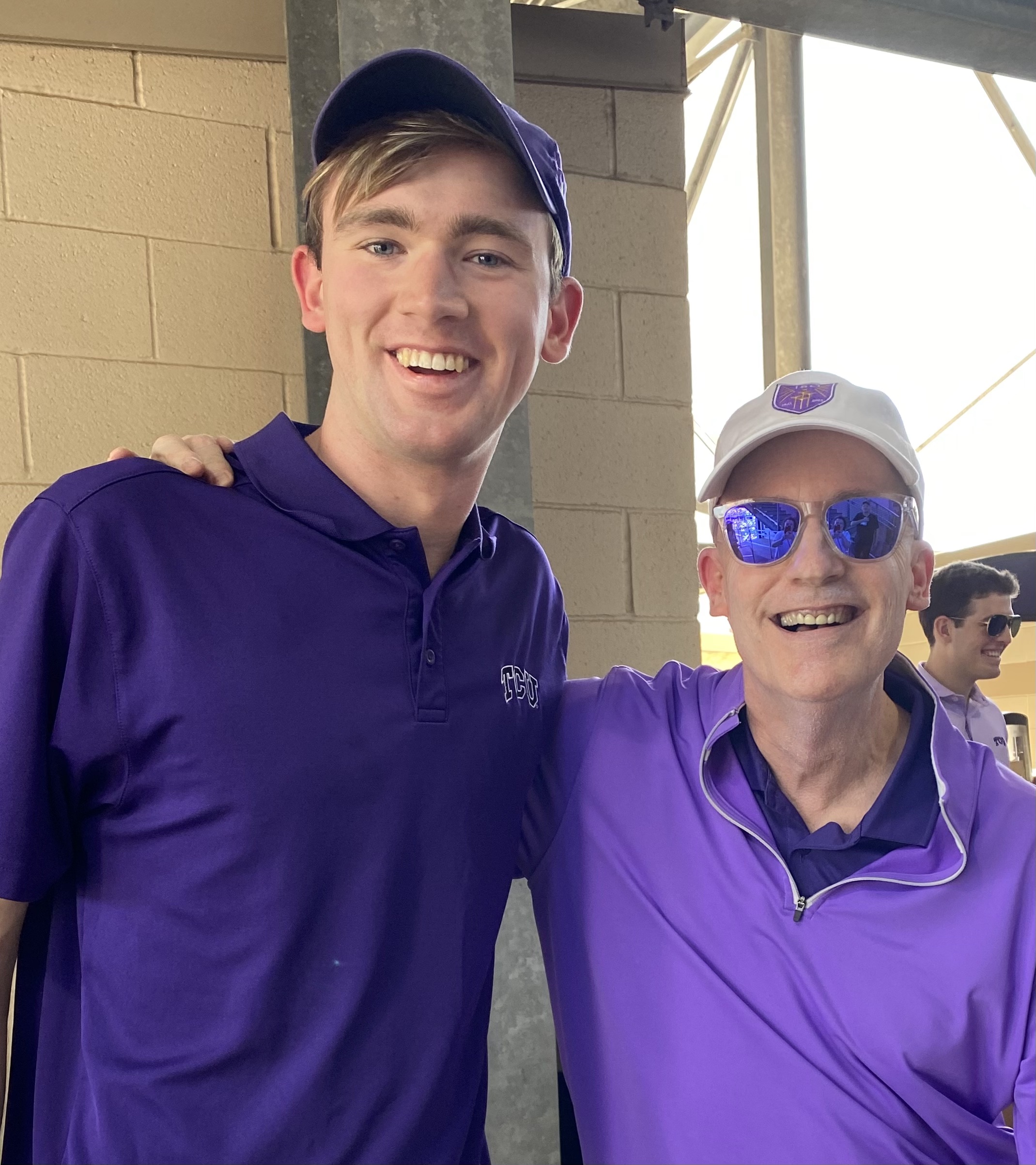 Trey (left), Chancellor Victor Boschini, Jr. (right)